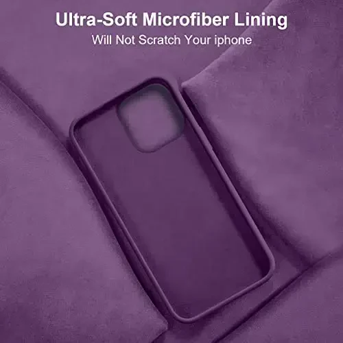 Vooii Compatible with iPhone 14 Case,[Premium Liquid Silicone Full Body Protective] [Soft Microfiber Lining] Anti-Scratch Shockproof Protective Case for iPhone 14 - Grape - 6