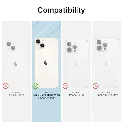 Catalyst Influence Case for iPhone 14 Plus, 2.5X Higher Drop Protection, Fingerprint Resistant, Durable, Easy to Clean and Install, 30% Louder Forward Audio, Lanyard Included - Stealth Black - 2