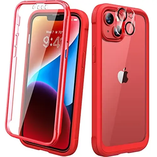Diaclara Designed for iPhone 14 Plus Case, Full Body Rugged Case with Built-in Touch Sensitive Anti-Scratch Screen Protector, with Camera Lens Protector for iPhone 14 Plus 6.7
