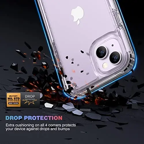 Diaclara Designed for iPhone 14 Plus Case, Waterproof Full Body Rugged Case with Built-in Touch Sensitive Anti-Scratch Screen Protector, with Camera Lens Protector for iPhone 14 Plus 6.7
