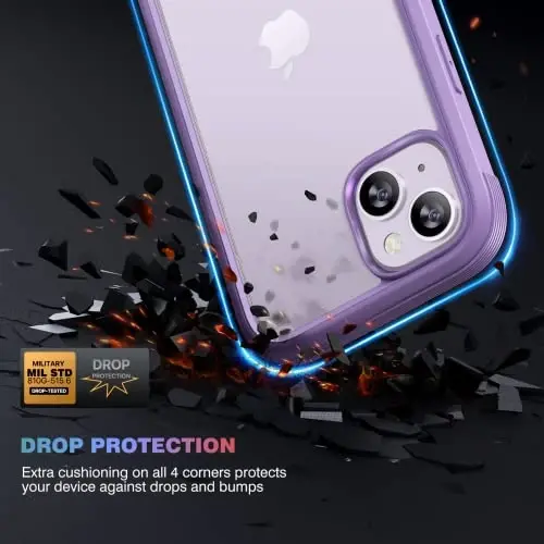 Diaclara Designed for iPhone 14 Plus Case, Full Body Rugged Case with Built-in Touch Sensitive Anti-Scratch Screen Protector, with Camera Lens Protector for iPhone 14 Plus 6.7