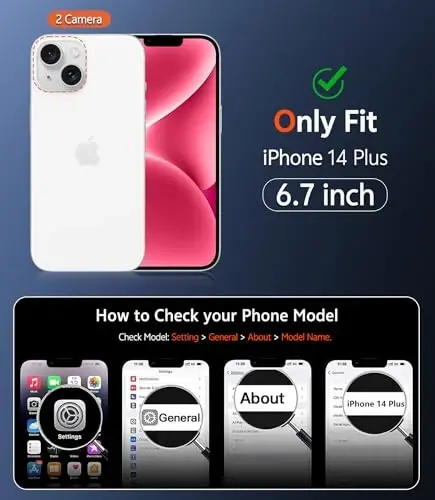 FNTCASE for iPhone 14 Plus Case: Matte Magnetic Phone Cases Compatible with Magsafe Slim Anti Yellowing Military Grade Drop Protection Rugged Protective Translucent Cell Phone Cover (C-Pink) - 2