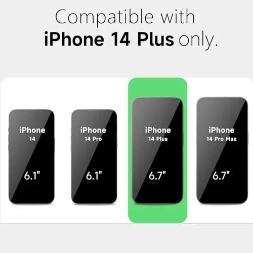 LoeoeL for iPhone 14 Plus Case Clear, Transparent Hybrid 14 Plus Phone Case [Hard Plastic & Soft Silicone Bumper] Acrylic Non Yellowing Thin Slim Protective Cover for Women, Crystal Clear - 2