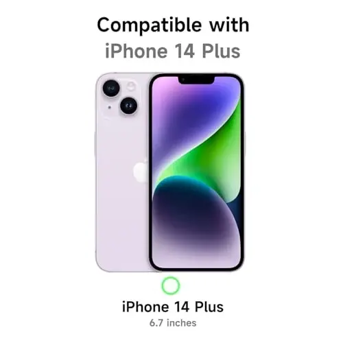 LoeoeL for iPhone 14 Plus Case Clear, Transparent Hybrid 14 Plus Phone Case [Hard Plastic & Soft Silicone Bumper] Acrylic Non Yellowing Thin Slim Protective Cover for Women, Light Blue - LOEOEL (1)