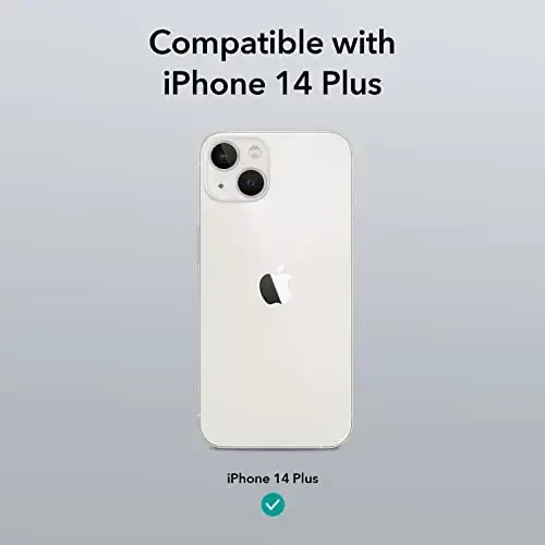 iPhone 14 Plus uchun ESR g'ilofi, MagSafe bilan mos keluvchi magnit g'ilof, zarbga chidamli harbiy darajadagi himoya, iPhone 14 Plus uchun magnit shaffof g'ilof, Classic Hybrid Series, shaffof - 2