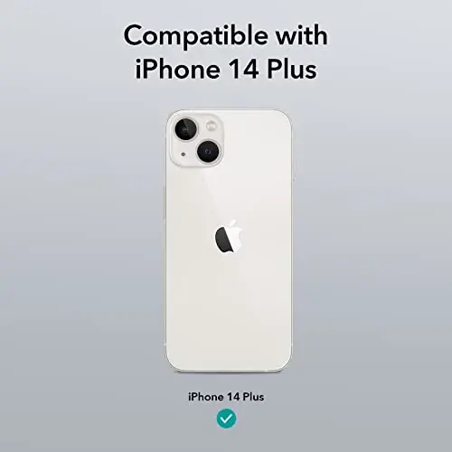iPhone 14 Plus uchun ESR g'ilofi, MagSafe bilan mos keluvchi magnit g'ilof, zarbga chidamli harbiy darajadagi himoya, iPhone 14 Plus uchun magnit shaffof g'ilof, Classic Hybrid Series, shaffof - 1