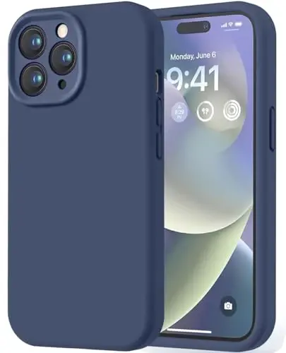 LOVE 3000 Designed for iPhone 14 Pro Case, Premium Silicone with [Soft Anti-Scratch Microfiber Lining] Shockproof Protective Phone Case for Men Women Girls 6.1