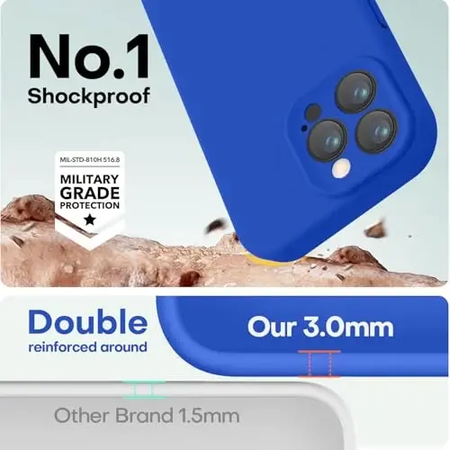 LOVE 3000 Designed for iPhone 14 Pro Case, Premium Silicone with [Soft Anti-Scratch Microfiber Lining] Shockproof Protective Phone Case for Men Women Girls 6.1