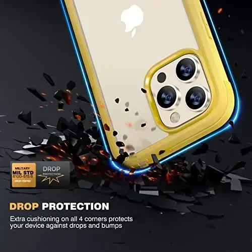 Diaclara Designed for iPhone 14 Pro Case, Full Body Case with Built-in Anti-Scratch Screen Protector, with Camera Lens Protector for iPhone 14 Pro 6.1