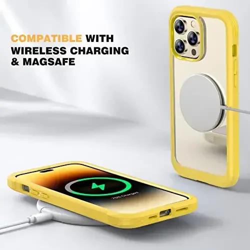 Diaclara Designed for iPhone 14 Pro Case, Full Body Case with Built-in Anti-Scratch Screen Protector, with Camera Lens Protector for iPhone 14 Pro 6.1