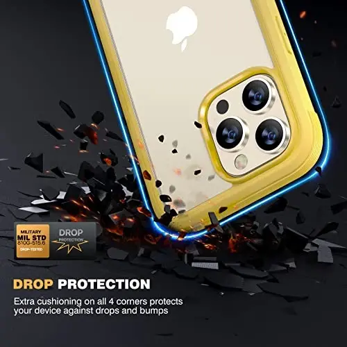 Diaclara Designed for iPhone 14 Pro Case, Full Body Case with Built-in Anti-Scratch Screen Protector, with Camera Lens Protector for iPhone 14 Pro 6.1
