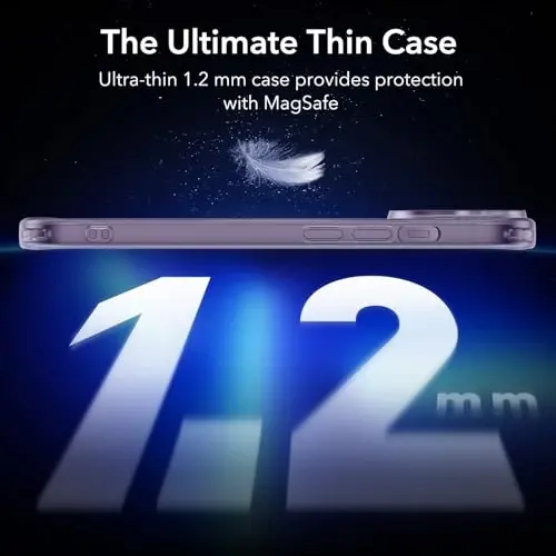 ESR for iPhone 14 Pro Case, Compatible with MagSafe, Military-Grade Protection, Resists Yellowing and Scratches, Magnetic Phone Case for iPhone 14 Pro, Zero Series, Frosted Purple - ESR (1)