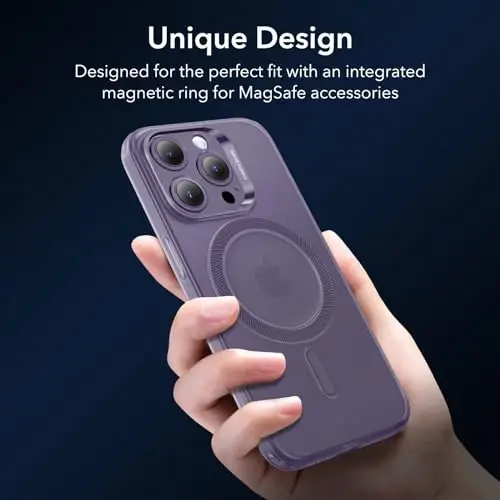 ESR for iPhone 14 Pro Case, Compatible with MagSafe, Military-Grade Protection, Resists Yellowing and Scratches, Magnetic Phone Case for iPhone 14 Pro, Zero Series, Frosted Purple - 4