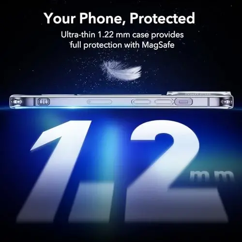 ESR for iPhone 14 Pro Case, Compatible with MagSafe, Military-Grade Protection, Resists Yellowing and Scratches, Magnetic Phone Case for iPhone 14 Pro, Zero Series, Clear | Compatible with MagSafe, Slim, Military-Grade Drop Protection, Resists Scratc - 2
