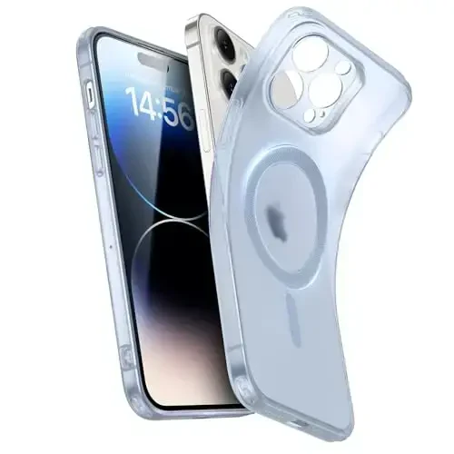 ESR for iPhone 14 Pro Case, Compatible with MagSafe, Military-Grade Protection, Resists Yellowing and Scratches, Magnetic Phone Case for iPhone 14 Pro, Zero Series, Frosted Blue 