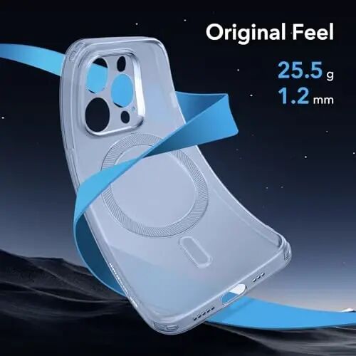 ESR for iPhone 14 Pro Case, Compatible with MagSafe, Military-Grade Protection, Resists Yellowing and Scratches, Magnetic Phone Case for iPhone 14 Pro, Zero Series, Frosted Blue - 3