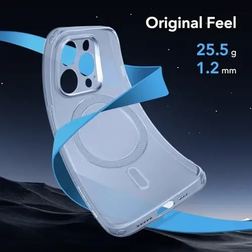 ESR for iPhone 14 Pro Case, Compatible with MagSafe, Military-Grade Protection, Resists Yellowing and Scratches, Magnetic Phone Case for iPhone 14 Pro, Zero Series, Frosted Blue - 3