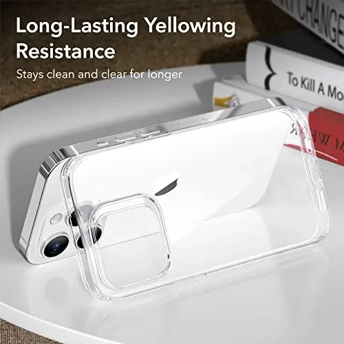 ESR Clear Case for iPhone 14 Pro Case, Shockproof Thin Silicone Cover, Yellowing-Resistant Slim Transparent TPU Phone Case, Project Zero Series, Clear - 4