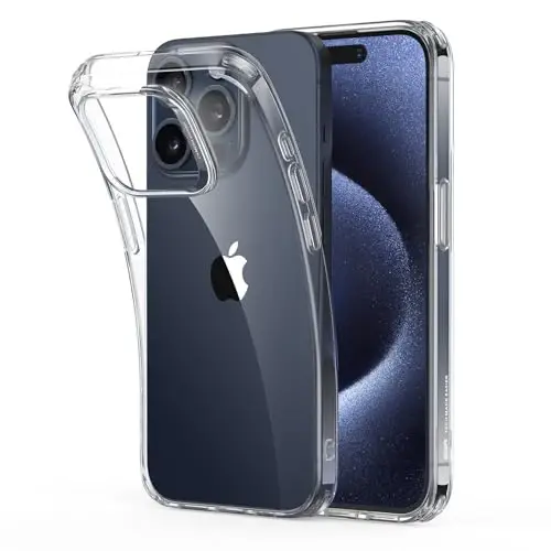 ESR Clear Case for iPhone 14 Pro Case, Shockproof Thin Silicone Cover, Yellowing-Resistant Slim Transparent TPU Phone Case, Project Zero Series, Clear 