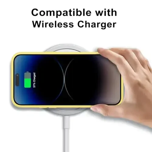 LoeoeL for iPhone 14 Pro Case Clear, Transparent Hybrid 14 Pro Phone Case [Hard Plastic & Soft Silicone Bumper] Acrylic Non Yellowing Thin Slim Protective Cover for Women, Yellow - 7