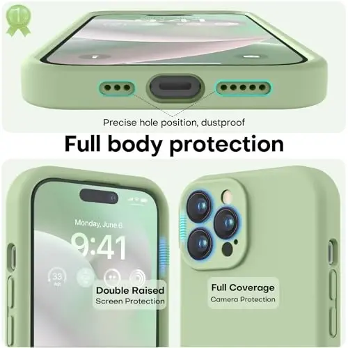 LOVE 3000 Designed for iPhone 14 Pro Case, Premium Silicone with [Soft Anti-Scratch Microfiber Lining] Shockproof Protective Phone Case for Men Women Girls 6.1