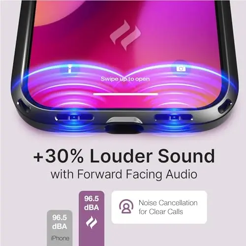 iPhone 14 Pro Max için Catalyst Influence Kılıfı, 2,5 Kat Daha Yüksek Düşme Koruması, Parmak İzi Direnci, Dayanıklı, Kolay Temizlenir ve Takılır, %30 Daha Yüksek Ses, Boyun Askısı Dahil Siyah - 6