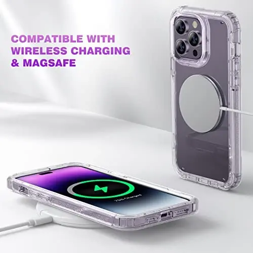 Diaclara Designed for iPhone 14 Pro Max Case, Full Body Rugged Case with Built-in Touch Sensitive Anti-Scratch Screen Protector, with Camera Lens Protector for iPhone 14 Pro Max 6.7