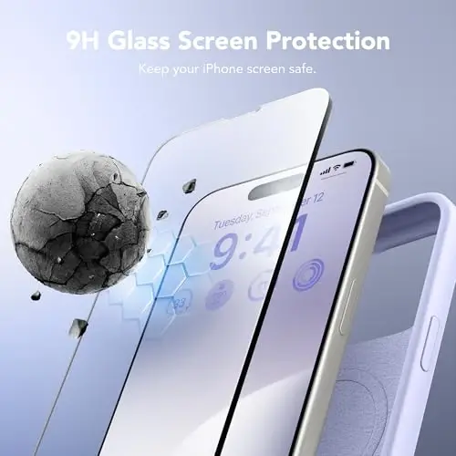 GONEZ for iPhone 14 Pro Max Case Silicone, Compatible with MagSafe, with Screen Protector + Camera Lens Protector, Liquid Silicone Shockproof Protective Phone 14 ProMax Case 6.7
