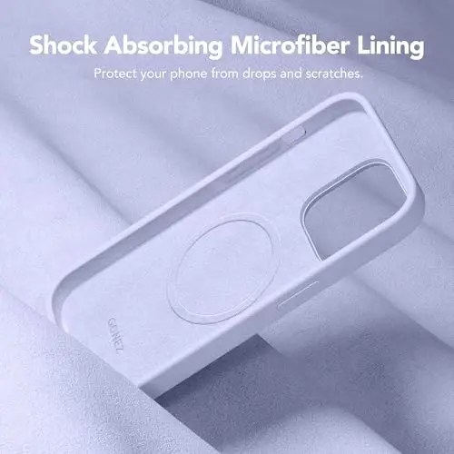 GONEZ for iPhone 14 Pro Max Case Silicone, Compatible with MagSafe, with Screen Protector + Camera Lens Protector, Liquid Silicone Shockproof Protective Phone 14 ProMax Case 6.7