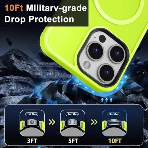 MOCCA Strong Magnetic for iPhone 14 Pro Max Case [Compatible with Magsafe] [10FT Military Grade Protective] Translucent Matte Slim Shockproof Case for iPhone 14 Pro Max 6.7