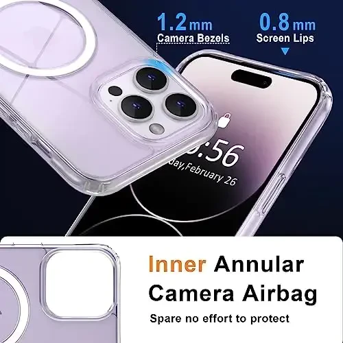 MOCCA Strong Magnetic for iPhone 14 Pro Max Case [Compatible with Magsafe] [10FT Military Grade Protective] Slim Shockproof Case for iPhone 14 Pro Max 6.7