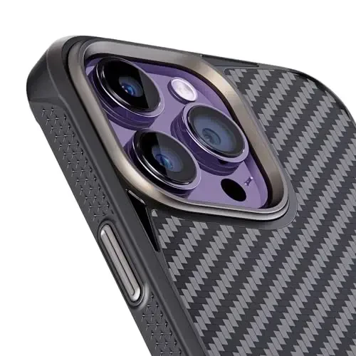 REBEL Case for iPhone 14 Pro Max [Gen-5 Aramid Fiber] Strong MagSafe Compatible, Grippy Sides, Shockproof Corners, Metal Lens + Buttons, Upgraded Protective Design, 6.7 Inch Phone 2023 (Black) - REBEL (1)