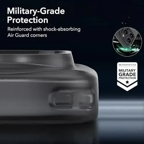 ESR for iPhone 14 Pro Max Case, Compatible with MagSafe, Military-Grade Protection, Resists Yellowing and Scratches, Magnetic Phone Case for iPhone 14 Pro Max, Zero Series, Frosted Black - ESR