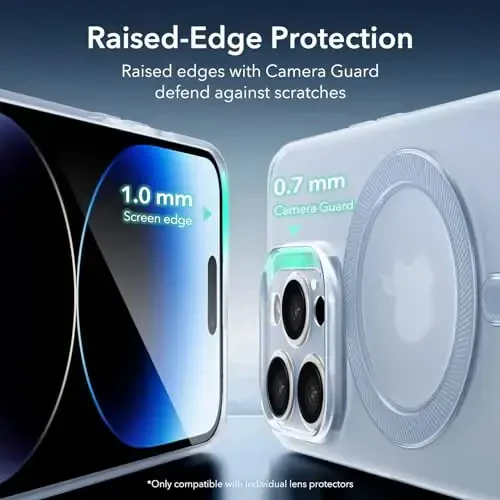 ESR for iPhone 14 Pro Max Case, Compatible with MagSafe, Military-Grade Protection, Resists Yellowing and Scratches, Magnetic Phone Case for iPhone 14 Pro Max, Zero Series, Frosted Blue - 7