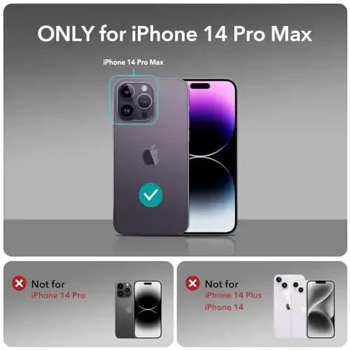 ESR for iPhone 14 Pro Max Case, Compatible with MagSafe, Shockproof Military-Grade Protection, Yellowing Resistant, Magnetic Classic Hybrid Case (HaloLock), Clear Blue - ESR (1)