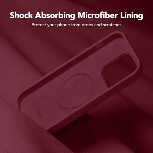 GONEZ for iPhone 14 Pro Max Case Silicone, Compatible with MagSafe, with Screen Protector + Camera Lens Protector, Liquid Silicone Shockproof Protective Phone 14 ProMax Case 6.7