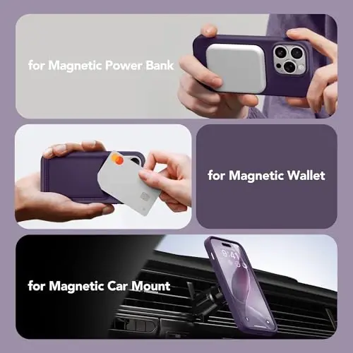 iPhone 14 Pro Max uchun GONEZ silikon g‘ilofi, MagSafe bilan mos, ekran himoyachisi + kamera linzalari himoyachisi bilan, suyuq silikon zarbga chidamli himoya telefoni 14 ProMax g‘ilofi 6,7