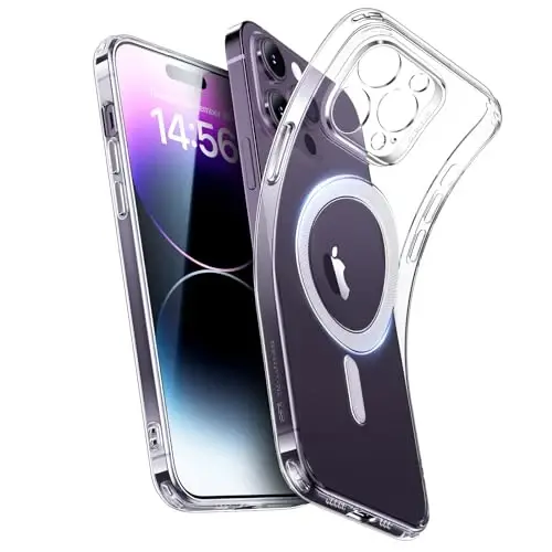 iPhone 14 Pro uchun ESR gʻilofi, MagSafe bilan mos, harbiy darajadagi himoya, sargʻayish va tirnalishga chidamli, iPhone 14 Pro uchun magnitli telefon gʻilofi, Zero seriyasi, shaffof - 1