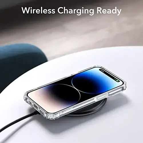 iPhone 14 Pro uchun ESR g'ilofi, zarbani yutuvchi burchaklar bilan harbiy darajadagi himoya, tirnalishga chidamli va sarg'ayishga qarshi akril orqa, ingichka himoya telefon g'ilofi, Air-Armor seriyasi, shaffof - 6