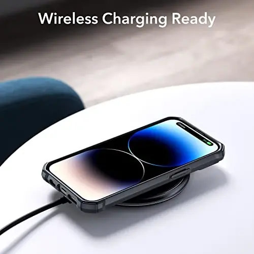 iPhone 14 Pro uchun ESR g'ilofi, zarbani yutuvchi burchaklar bilan harbiy darajadagi himoya, tirnalishga chidamli va sarg'ayishga qarshi akril orqa, ingichka himoya telefon g'ilofi, Air-Armor seriyasi, toza binafsha - 6