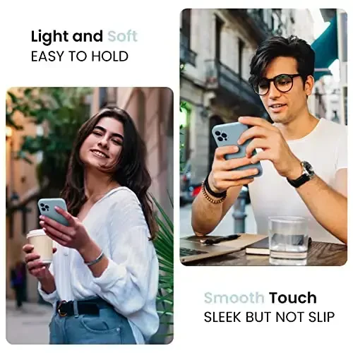 iPhone 14 Pro uchun FireNova gʻilofi, silikon yangilangan [Kamera himoyasi] Telefon gʻilofi [2 ekran himoyachisi bilan], ichida yumshoq tirnalishga qarshi mikrofiber astar, 6,1 dyuym, Osmon koʻk - FIRENOVA (1)