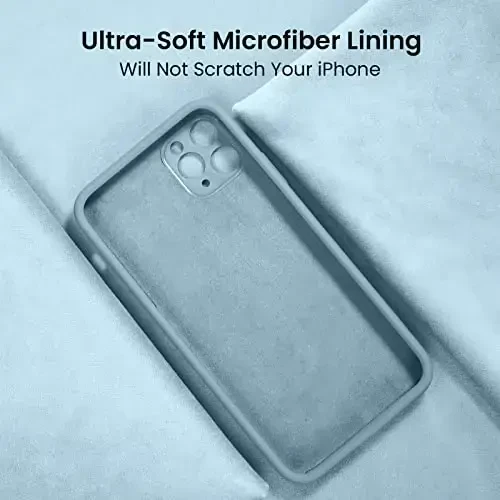 iPhone 14 Pro uchun FireNova gʻilofi, silikon yangilangan [Kamera himoyasi] Telefon gʻilofi [2 ekran himoyachisi bilan], ichida yumshoq tirnalishga qarshi mikrofiber astar, 6,1 dyuym, Osmon koʻk - 5