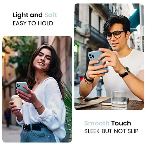 iPhone 14 Pro uchun FireNova gʻilofi, silikon yangilangan [Kamera himoyasi] Telefon gʻilofi [2 ekran himoyachisi bilan], ichida yumshoq tirnalishga qarshi mikrofiber astar, 6,1 dyuym, Osmon koʻk - 2