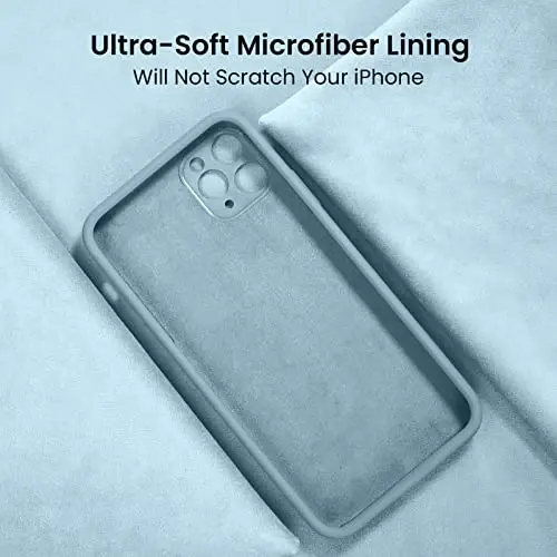 iPhone 14 Pro uchun FireNova gʻilofi, silikon yangilangan [Kamera himoyasi] Telefon gʻilofi [2 ekran himoyachisi bilan], ichida yumshoq tirnalishga qarshi mikrofiber astar, 6,1 dyuym, Osmon koʻk - 5