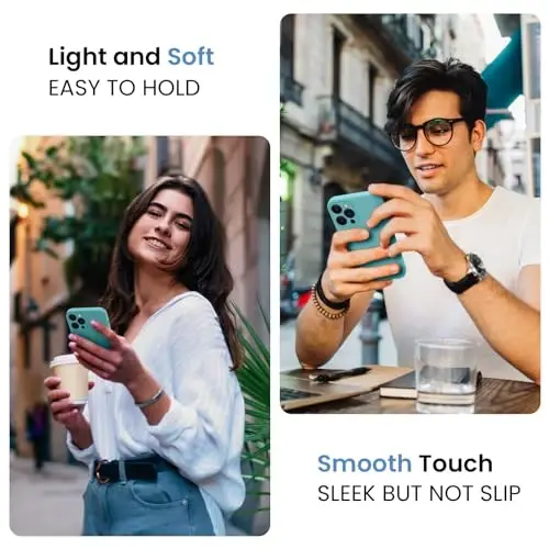iPhone 14 Pro uchun FireNova gʻilofi, silikon yangilangan [Kamera himoyasi] Telefon gʻilofi [2 ekran himoyachisi bilan], ichki qismi yumshoq chizilishga qarshi mikrofiber astarli, 6,1 dyuym, dengiz koʻki - 2