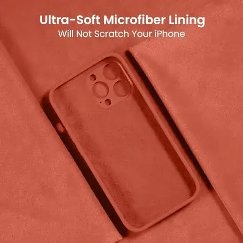 iPhone 14 Pro uchun FireNova gʻilofi, silikon yangilangan [Kamera himoyasi] telefon gʻilofi [2 ekran himoyachisi] bilan, ichki qismi yumshoq tirnalishga qarshi mikrofiber astarli, 6,1 dyuym, Pushti Pomelo - 5