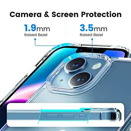 iPhone 14 uchun Mkeke g'ilofi iPhone 13 uchun g'ilof shaffof zarbga chidamli bamperlar iPhone 13/14 telefon g'ilofi - 4