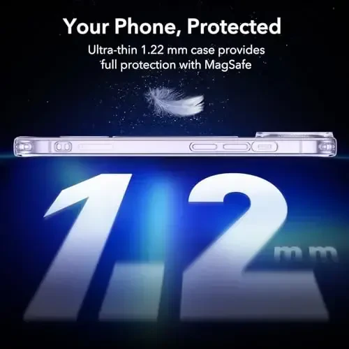 ESR for iPhone 14 Case iPhone 13 Case, Compatible with MagSafe, Military-Grade Protection, Resists Yellowing and Scratches, Magnetic Phone Case for iPhone 14 iPhone 13, Zero Series, Clear Purple - 2