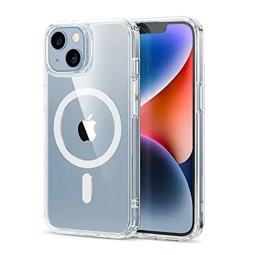 ESR for iPhone 14/iPhone 13 Case, Compatible with MagSafe, Classic Hybrid Magnetic Mobile Phone Case iPhone 14/13 Case, Military Standard, Drop Protection, Clear - 2