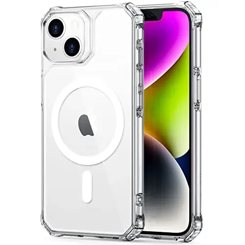 ESR for iPhone 14/13 Case, MagSafe Compatible, Military-Grade Protection, Shock-Absorbing Corners, Scratch-Resistant, Anti-Yellowing Acrylic Back, Slim Protective, Air Armor Series, Clear - ESR